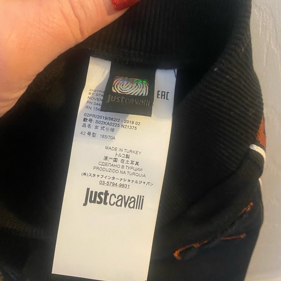 NWT Authentic Just Cavalli Track Pants/leggings- SZ 42 (US 6) or size Medium - Picture 15 of 16